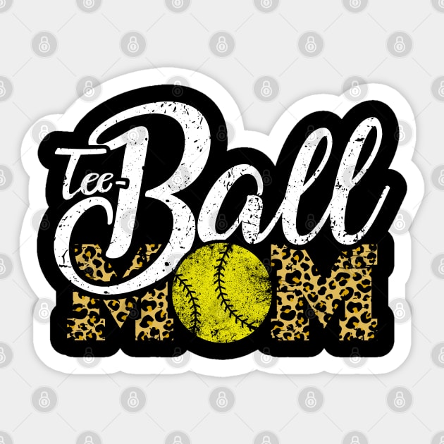 Teeball Mom Leopard Funny Softball for Mother's Day 2021 Sticker by Charaf Eddine